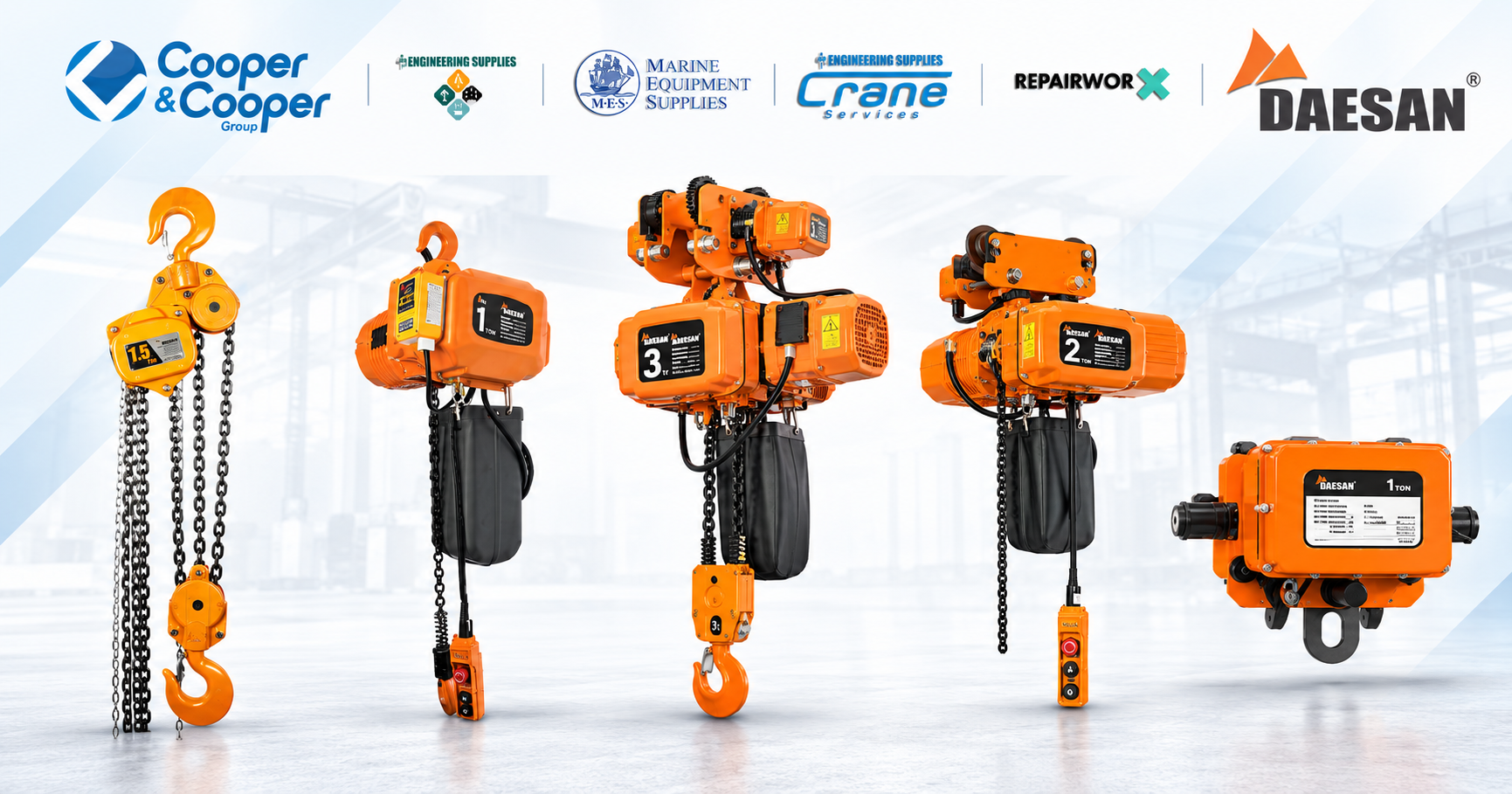 DAESAN Manual and Electric Hoists in South Africa — Cooper article cover