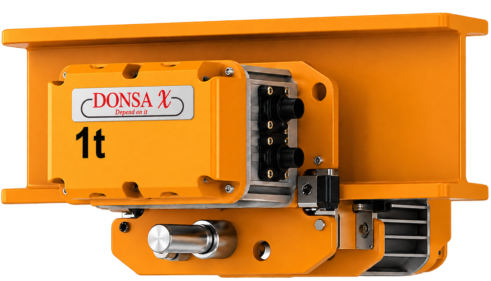 DONSA-X Motorised Trolley retouched image with the red DONSA X logo on a light nameplate
